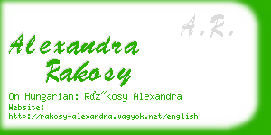 alexandra rakosy business card